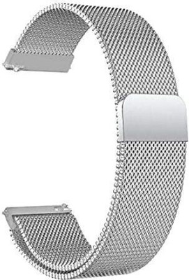 BLACK LOVIES 22MM MAGNETIC MILANESE MESH LOOP BELT Smart Watch Strap(Silver)
