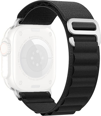CellFAther Alpine Loop Band Straps for iWatch 42/44/45/49mm iWatch Ultra Series 8/7/SE/5/4 Smart Watch Strap(Black)