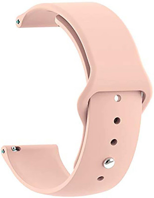 KHR Button silicon Strap 22mm Pink Smart Watch Strap(Pink)