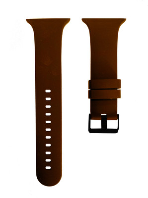 Colorcase Soft Silicone Strap Compatible with Boult Dive Evo Smart Watch Smart Watch Strap(Brown)