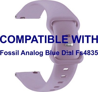 ACM WSM13A22PU4025 Watch Strap Clip Belt 22mm for Fossil Analog Blue Dial Fs4835 Purple Smart Band Strap(Purple)
