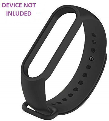 INEFBLE Original Silicone Mi Band 5 Watch Strap Belt (Device Not Included) Pack Of 1 Smart Band Strap(Black)
