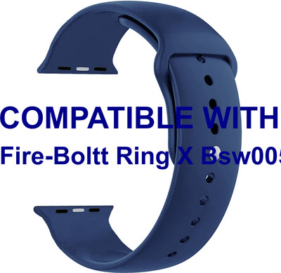 ACM WSM2P40DBL1692 Sliding 44mm 49mm Watch Strap Silicone Belt for Fire-Boltt Ring X Bsw005 Smartwatch Dark Blue Smart Watch Strap(Blue)