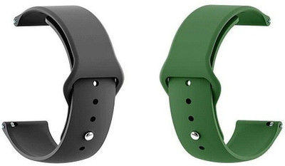 BLACK LOVIES 20 mm Soft Silicon Smartwatch Strap Compatible With FIT GTS 3. Smart Watch Strap(Black, Green)