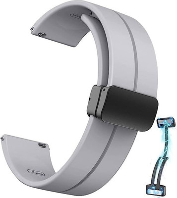 KHR 22mm Magnetic metal buckle For All 22mm Lugs Smart Watch Smart Watch Strap(Grey)