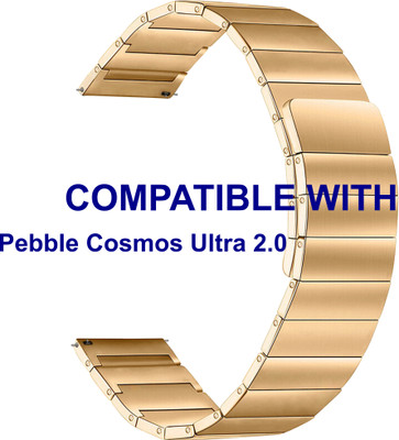 ACM WSM23K22GL3920 Watch Strap Magnetic Steel Belt 22mm for Pebble Cosmos Ultra 2.0 Smartwatch Gold Smart Watch Strap(Gold)
