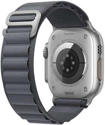 ADAMO Nylon Silver G-Hook Strap for iWatch Series 8-1 (42/44/45MM) WATCH NOT INCLUDE Smart Watch Strap(Grey)