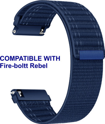 ACM WSM39A20BL3077 Watch Strap Nylon Soft 20mm for Fire-boltt Rebel Smartwatch Belt Blue Smart Watch Strap(Blue)