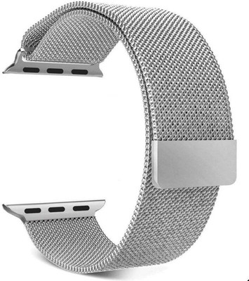 Melfo Magnetic Chain Strap Compatible with Boat Wave Elevate 3 Smart Watch Smart Watch Strap(Silver)