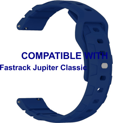 ACM WSM30R22BL3903 Watch Strap Silicone Belt 22mm for |Fastrack Jupiter Classic Smartwatch Blue Smart Watch Strap(Blue)