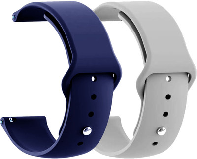 AOnes Pack of 2 Silicone Belt Watch Strap for Boult Cosmic R Smart Watch Strap(Blue, Grey)