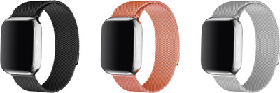 ACM WSM4M40BKRSGSL1115N1 Pack of 3 Sliding 44mm 49mm Watch Strap Magnetic for Ditio Smartwatch X Smartwatch Black/Rose Gold Pink/Silver Smart Watch Strap(Mullti Color)