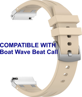 ACM WSM36X20ST3101 Watch Strap Metal Hook Silicone 20mm for Boat Wave Beat Call Smartwatch Belt Starlight Smart Watch Strap(White)