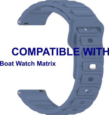 ACM Watch Strap Silicone Belt Button for Boat Watch Matrix Smartwatch Blue Smart Watch Strap(Blue)