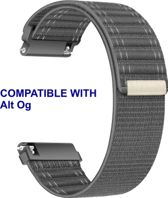 ACM WSM39A20GY2826 Watch Strap Nylon Soft 20mm for Alt Og Smartwatch Grey Smart Watch Strap(Grey)