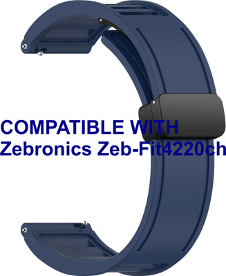 ACM WSM35W22DBL1623 Watch Strap Magnetic Clasp 22mm for Zebronics Zeb-Fit4220ch Smartwatch Dark Blue Smart Watch Strap(Blue)