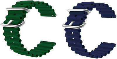 PUNAK 22 MM Ocean Loop Smartwatch Strap Band. Smart Watch Belt Smart Watch Strap(Green, Blue)