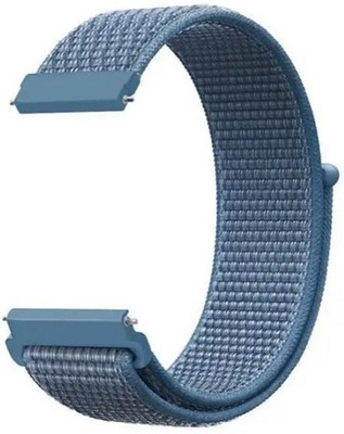 Colorcase Nylon Strap Compatible With NoiseFit Evolve 3 Smart Watch Smart Watch Strap(White, Blue)