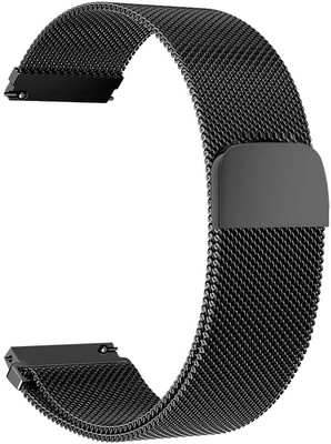 Colorcase Metal Strap Compatible with Hammer Pulse Ace Smart Watch Smart Watch Strap(Black)