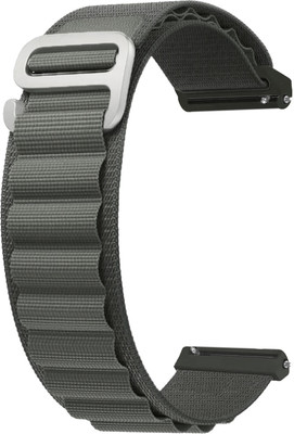 ACM Watch Strap Nylon Hook for Amazfit Huami Gts A1914 Smartwatch Belt Grey Smart Watch Strap(Grey)