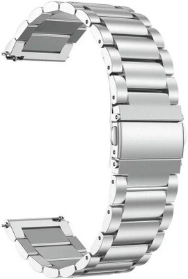 Melfo Stainless Steel Strap Compatible with Evolves Nextfit Song S Smart Watch Strap(Silver)
