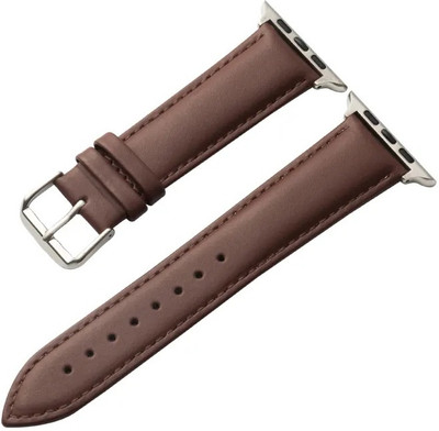 Colorcase Leather Strap Compatible with Pebble Zest Smart Watch Smart Watch Strap(Brown)