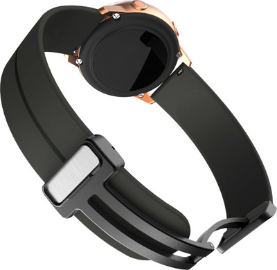 ACM Watch Strap Magnetic Clasp for Play Playfit Flaunt 2 Smartwatch Belt Band Black Smart Watch Strap(Black)