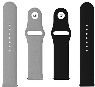 BLACK LOVIES 22 mm Smart watch strap compatible for bollt Neptune, , , Talk, Smart Watch Strap(Grey, Black)