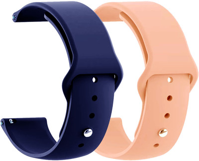 AOnes Pack of 2 Silicone Belt Watch Strap for Pebble Spark Ace Smart Watch Strap(Blue, Pink)