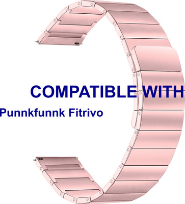 ACM WSM23K22PK5011 Watch Strap Magnetic Steel Belt 22mm for Punnkfunnk Fitrivo Smartwatch Pink Smart Watch Strap(Pink)