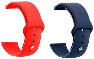 BLACK LOVIES 20mm Soft Silicon Smartwatch Belt for Colorfit Brio Smart Watch Strap(Blue, Red)