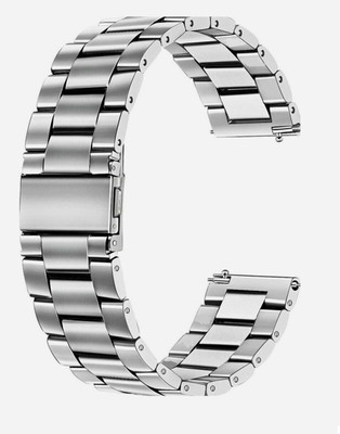 BLACK LOVIES 20MM STAINLESS STEEL BELT Smart Watch Strap(Silver)