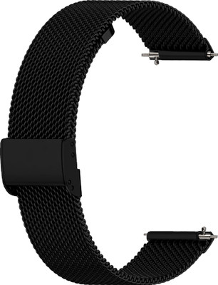 ACM Watch Strap Adjustable Metal for Noise Fit Evolve 2 Smartwatch Belt Black Smart Watch Strap(Black)