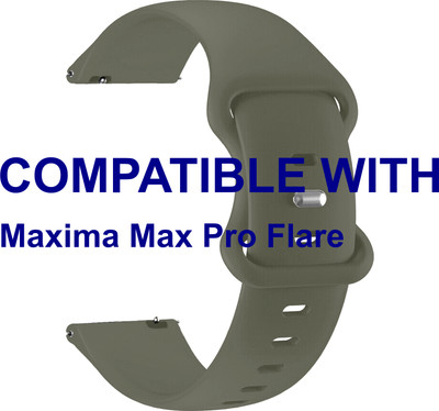 ACM WSM13A22GY5034 Watch Strap Clip Belt 22mm for Maxima Max Pro Flare Smartwatch Grey Smart Watch Strap(Grey)