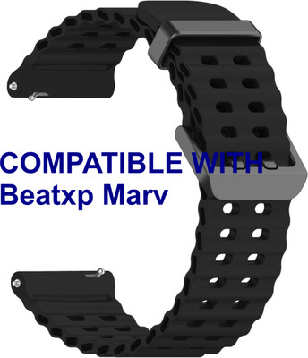 ACM WSM40B22BK2983 Watch Strap Silicone Sports 22mm for Beatxp Marv Smartwatch Belt Black Smart Watch Strap(Black)