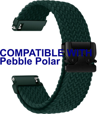 ACM Watch Strap Woven Braided Clipper for Pebble Polar Smartwatch Turquoise Smart Watch Strap(Blue)
