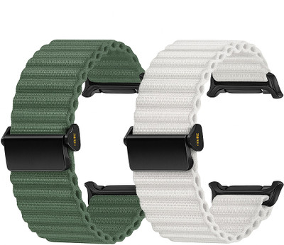 TechAwake Rugged Nylon Trail Straps for Galaxy Watch Ultra (Pack of 2) Smart Watch Strap(Mullti Color)