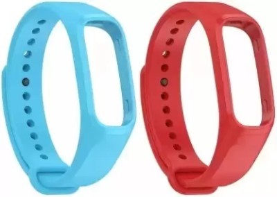 Dexbyte Combo Pack of 02 Soft Silicone oneplus Smart Band & oppo Smart Band (Watch not Included)Smart Band Strap(Red/Sky Blue) Smart Band Strap (skyBlue, Red) Smart Band Strap(Red, Blue)