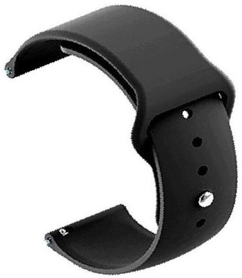 BLACK LOVIES 20 MM Soft Silicon Smartwatch Strap Compatible with Fire Bolt Terra BSW019 Smart Watch Strap(Black)