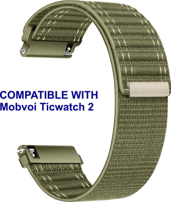ACM WSM39A20KH1324 Watch Strap Nylon Soft 20mm for Mobvoi Ticwatch 2 Smartwatch Khakhi Smart Watch Strap(Green)