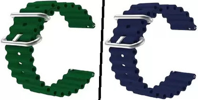 Like Star 22mm Soft Strap (compatible Watch List In Photo & Description) Smart Watch Strap(Green, Blue)