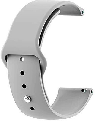 BLACK LOVIES 22 mm Soft Silicon Smartwatch Strap Compatible with R e a l m e watch 2 Smart Watch Strap(Grey)