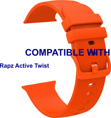 ACM WSM24L40OR1685 Sliding 44mm 49mm Watch Strap Silicone Color Hook for |Rapz Active Twist Smartwatch Orange Smart Watch Strap(Orange)