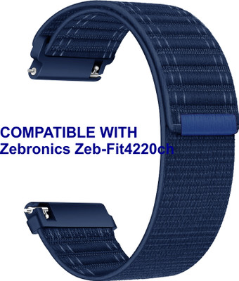 ACM WSM39A22BL1623 Watch Strap Nylon Soft 22mm for Zebronics Zeb-Fit4220ch Smartwatch Blue Smart Watch Strap(Blue)