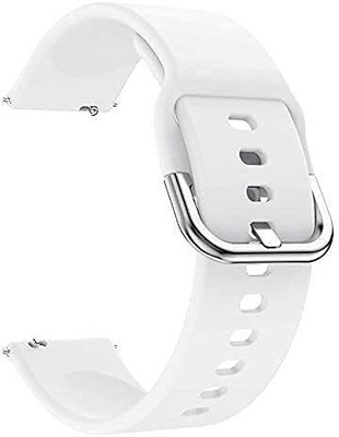 RUPELIK 19mm Metal Lock Strap Compatible with Noise Colorfit Pro 2/oxy/Pluse/ Boat Storm Smart Watch Strap(White)