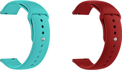 ACM Pack of 2 Watch Strap for Fossil Gen 5e 44mm Ftw4056 Ftw4049 (Light Blue/Red) Smart Watch Strap(Mullti Color)