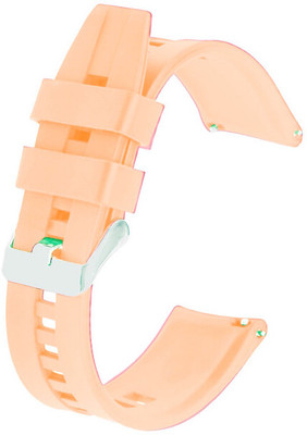 Zelfo Silicone Strap Compatible For Boat Xplorer O2 Smart Watch-BND-26D4LINE19MMLGHTPNK-102-2378-2388-Zel-Ryl Smart Watch Strap(White, Pink)