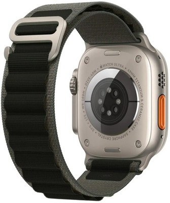 CHG G-Hook Nylon Strap for iWatch Series 8/7/6/5/4/3/2/1/SE [42mm 44mm 45mm 49mm] Smart Watch Strap(Green, Black)
