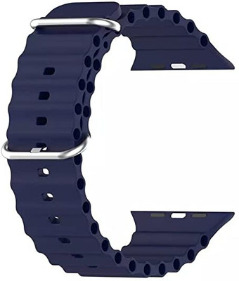 ZERO Silicone Sport Compatible With Applee Watch Band 42mm 44mm 49mmFor Men Women Smart Watch Strap(Blue)