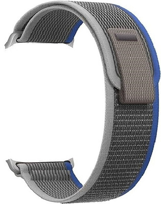 Colorcase Nylon Strap Compatible with Hammer Active 2.0 Plus Smart Watch Smart Watch Strap(Blue, Grey)